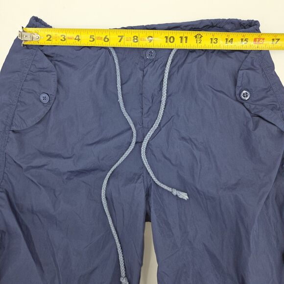 Edikted Rian Cargo Pants Womens Size Medium Large Blue Nylon Club Rave Gorpcore - Picture 5 of 11